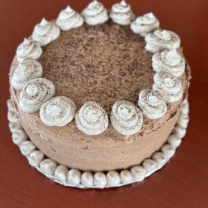 Cookies and Cream Cake | Chocolate Cake with Cookies and Cream Frosting | Dusted with Chocolate Cookie Crumble | Delicious Dessert